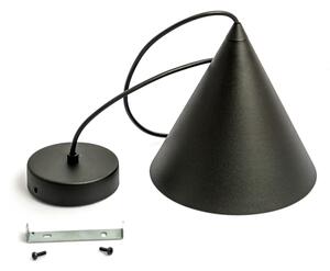 Luster na lanku ETNA II 1xE27/15W/230V, priemer 18,5 cm, čierny