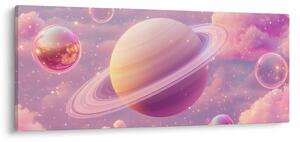 Obraz - Ružová planéta (120x50 cm)