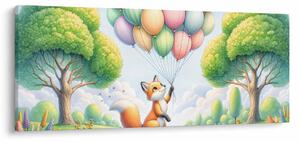Obraz – Šťastná líška (120x50 cm)