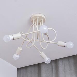 Prisadený luster OXFORD 5xE27/15W/230V krémový