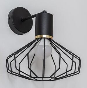 Nástenná lampa SOLANO 1xE27/15W/230V čierna/zlatá