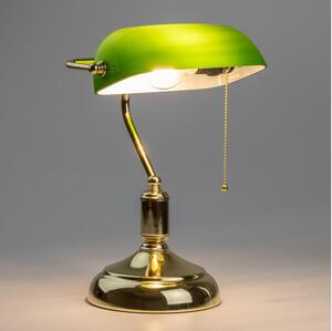 Brilagi - Stolná lampa BANK OFFICE 1xE27/60W/230V zlatá/zelená