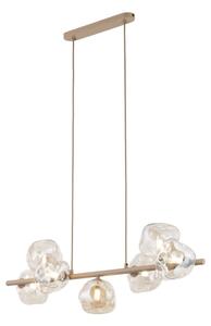 Luster na lankách LAVA 7xG9/8W/230V béžová/dymová béžová