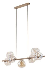 Luster na lankách LAVA 7xG9/8W/230V béžová/dymová béžová
