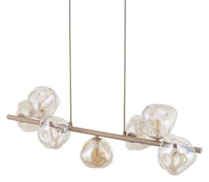 Luster na lankách LAVA 7xG9/8W/230V béžová/dymová béžová