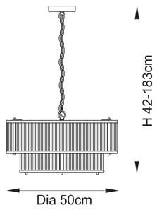 Endon 110944 - Závesný luster na reťazi RIDGETON 5xE14/6W/230V mosadz