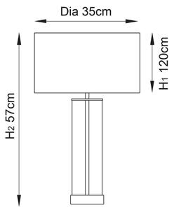 Endon 68802 -Stmievateľná dotyková stolová lampa LESSINA 1xE27/10W/230V zlatá/biela