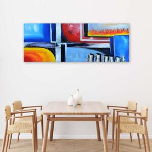 Obraz na plátně Abstraktní barevné - 90x30 cm