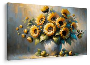 Obraz – Váza so slnečnicami (90x60 cm)