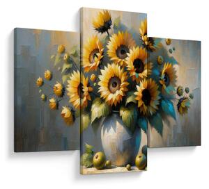 Obraz – Váza so slnečnicami (90x60 cm)