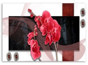 Obraz na plátně Abstrakce červené orchideje - 60x40 cm