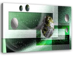 Obraz na plátně Abstraktní koule zelená - 60x40 cm