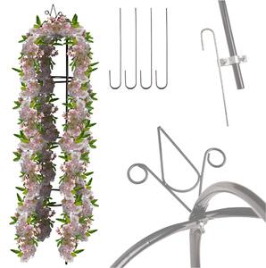 IKO Záhradná pergola, kvetinová podpora, zvonový kovový oblúk 195 cm