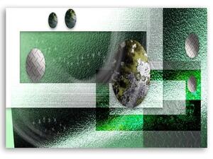 Obraz na plátně Abstraktní koule zelená - 60x40 cm