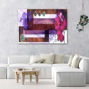 Obraz na plátně Abstraktní orchidej fialová - 60x40 cm