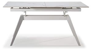 MUZZA Rozkladací jedálenský stôl lalu 160 (220) x 90 cm biely