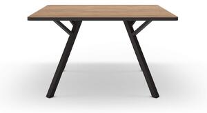 MUZZA Jedálenský stôl bine 136 x 136 cm prírodný/čierny