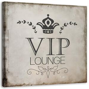 Obraz na plátně VIP Lounge Retro nápisy - 30x30 cm