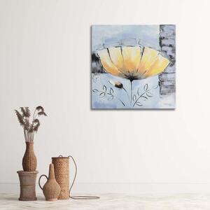 Obraz na plátně Žlutý květ jako malovaný - 30x30 cm