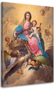 Obraz na plátně RELIGIÓZNÍ Panna Marie s dítětem - 80x120 cm