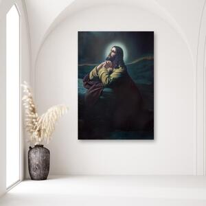 Obraz na plátně Náboženská modlitba Ježíše v zahradě - 40x60 cm