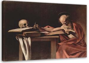 Obraz na plátně Písmo svatého Jeronýma - Caravaggio, - 120x80 cm
