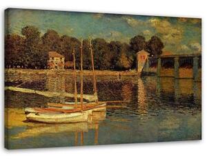 Obraz na plátně REPRODUCTION Most v Argenteuil C.Monet - 60x40 cm
