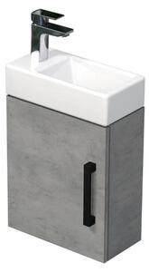 Kúpeľňová skrinka s umývadlom SAT Cube Way 40x47,5x20 cm betón mat CUBE320401DCBE