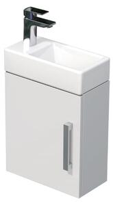 Kúpeľňová skrinka s umývadlom SAT Cube Way 40x47,5x20 cm biela lesk CUBE320401DBL