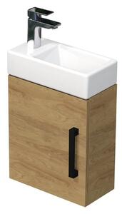 Kúpeľňová skrinka s umývadlom SAT Cube Way 40x47, 5x20 cm dub Hickory mat CUBE320401DCDH