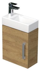 Kúpeľňová skrinka s umývadlom SAT Cube Way 1 40x47,5x20 cm dub Hickory mat CUBE320401DDH
