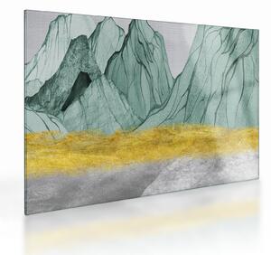 Sklenený obraz - Smaragdové hory N⁰1 (70x50 cm)