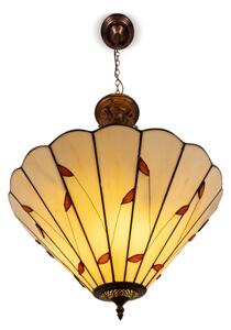 Brilagi - Tiffany vitrážový luster na reťazi FOLIA 3xE27/60W/230V priemer 50 cm