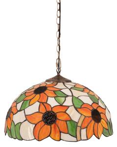 Brilagi - Tiffany vitrážový luster na reťazi SUNFLOWER 1xE27/60W/230V pr. 40 cm