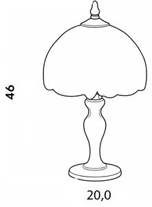 Brilagi - Tiffany vitrážová stolná lampa SUNFLOWER 1xE27/60W/230V