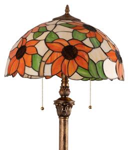 Brilagi - Tiffany vitražová stojacia lampa SUNFLOWER 2xE27/60W/230V