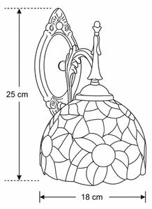 Brilagi - Tiffany vitrážová nástenná lampa SUNFLOWER 1xE14/40W/230V