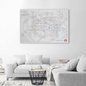 Obraz na plátně Mapa londýnské rychlodráhy - 60x40 cm