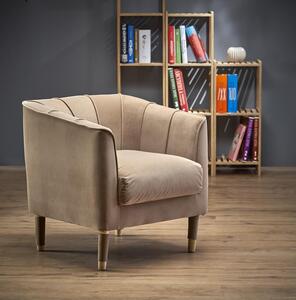 Designové křeslo BALTIMORE — masiv buk, béžová