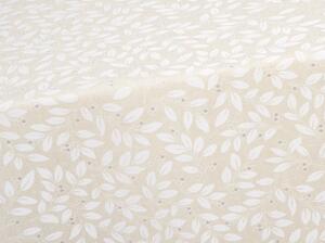 Obrus NATURA LUREX lístky natur strieborná 120x150 cm