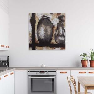 Obraz na plátně Zátiší Džbán hnědý - 30x30 cm