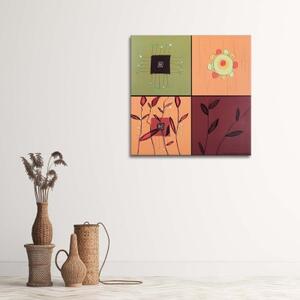 Obraz na plátně Koláž Květiny Abstraktní - 30x30 cm