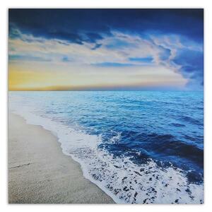 Obraz na plátně Východ slunce na mořské pláži - 30x30 cm