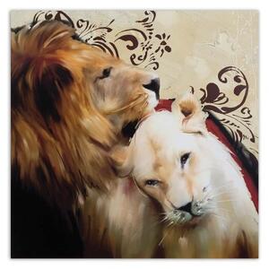 Obraz na plátně Lvi Zvířata - 30x30 cm
