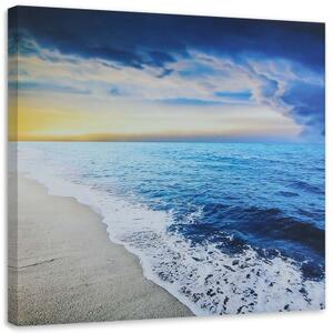 Obraz na plátně Východ slunce na mořské pláži - 30x30 cm