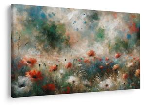 Obraz – Abstrakcia poľa s makmi (90x60 cm)