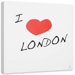 Obraz na plátně I Love London Heart - 40x40 cm