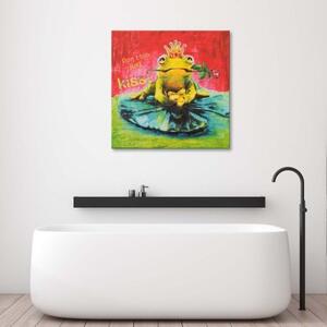 Obraz na plátně Polibek žabí růže - 30x30 cm
