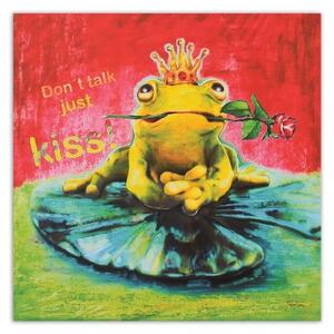 Obraz na plátně Polibek žabí růže - 30x30 cm