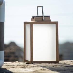 Tradition teakový LED solárny lampáš Výška 40 cm